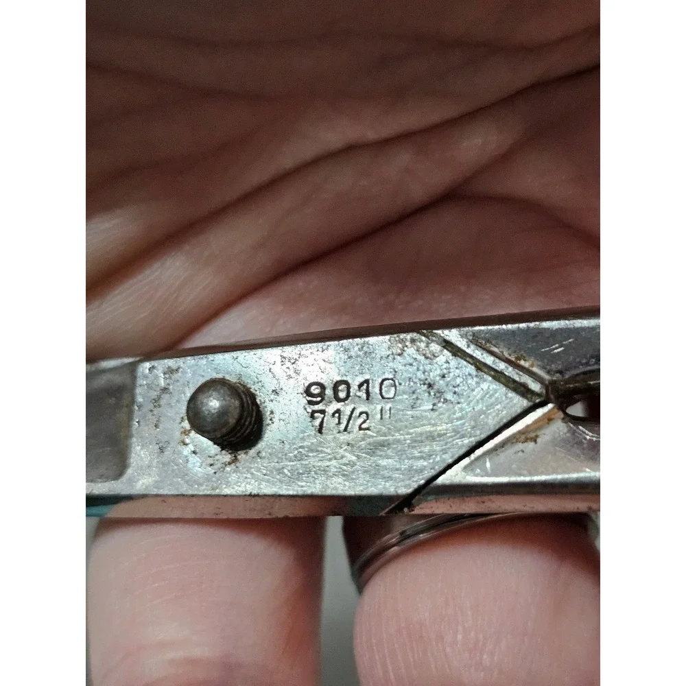 vintage silver metal hair scissors manufactured by Griffon in Germany collect